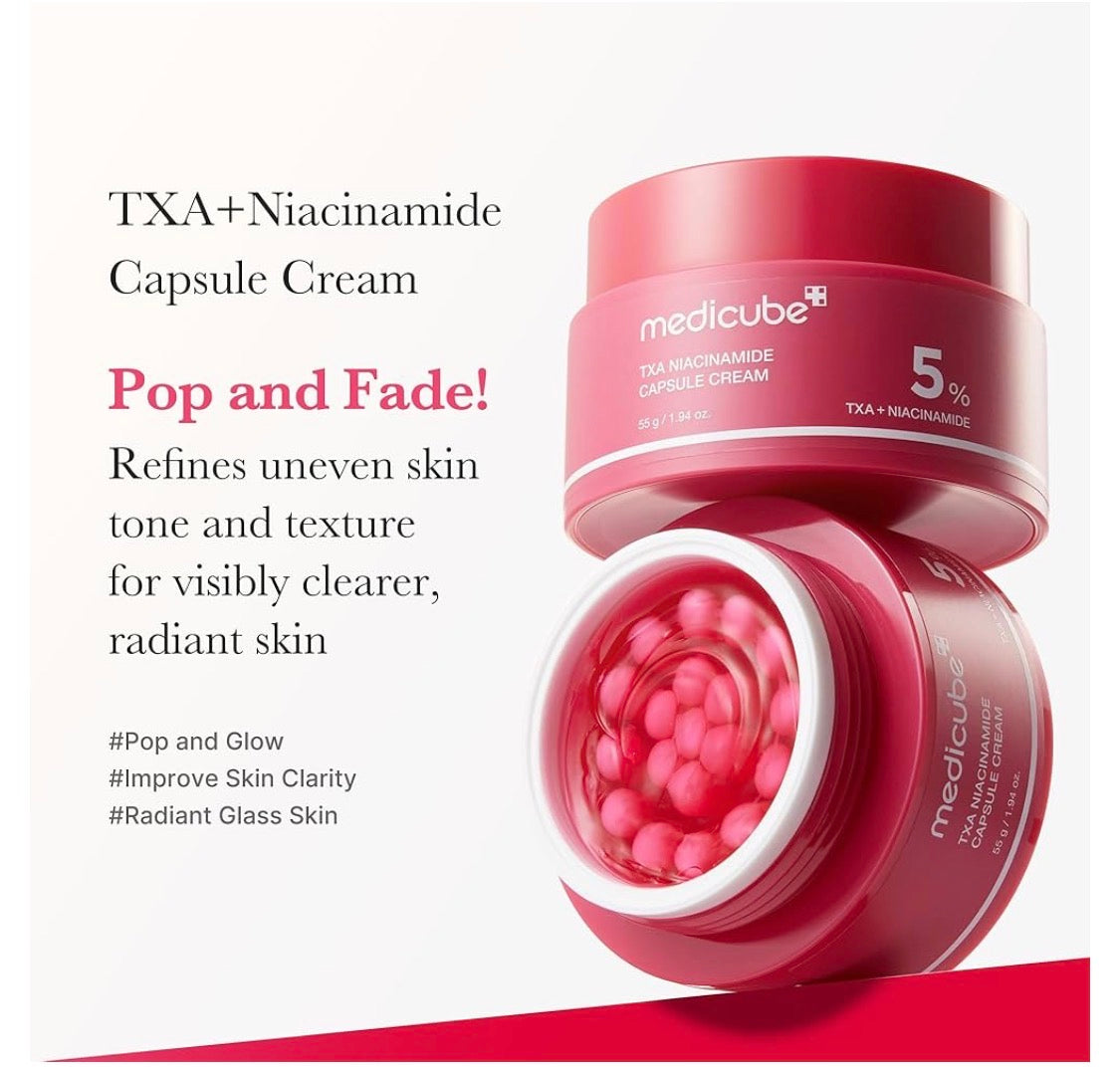 Capsule Cream Trio: TXA + Niacinamide, Deep Vitamin C, and Salmon DNA PDRN Capsule