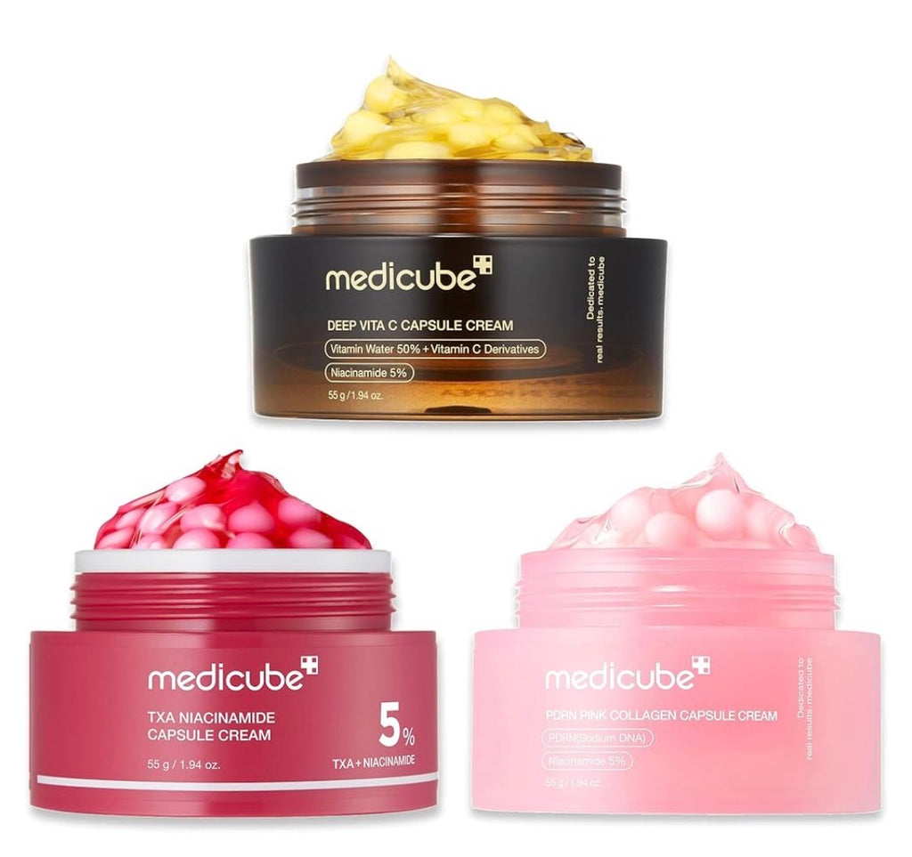 Capsule Cream Trio: TXA + Niacinamide, Deep Vitamin C, and Salmon DNA PDRN Capsule
