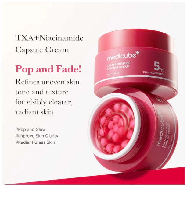 Medicube Clear & Glow Capsule Duo: TXA + Deep Vitamin C Capsule Creams