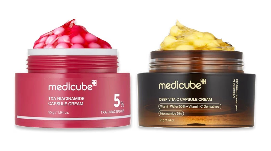 Medicube Clear & Glow Capsule Duo: TXA + Deep Vitamin C Capsule Creams