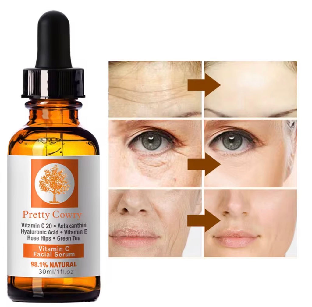 Pretty Cowry 20% Vitamin C Serum – Vitamin E + Niacinamide • Brightening • Firming • Radiance Boost (30 ml)