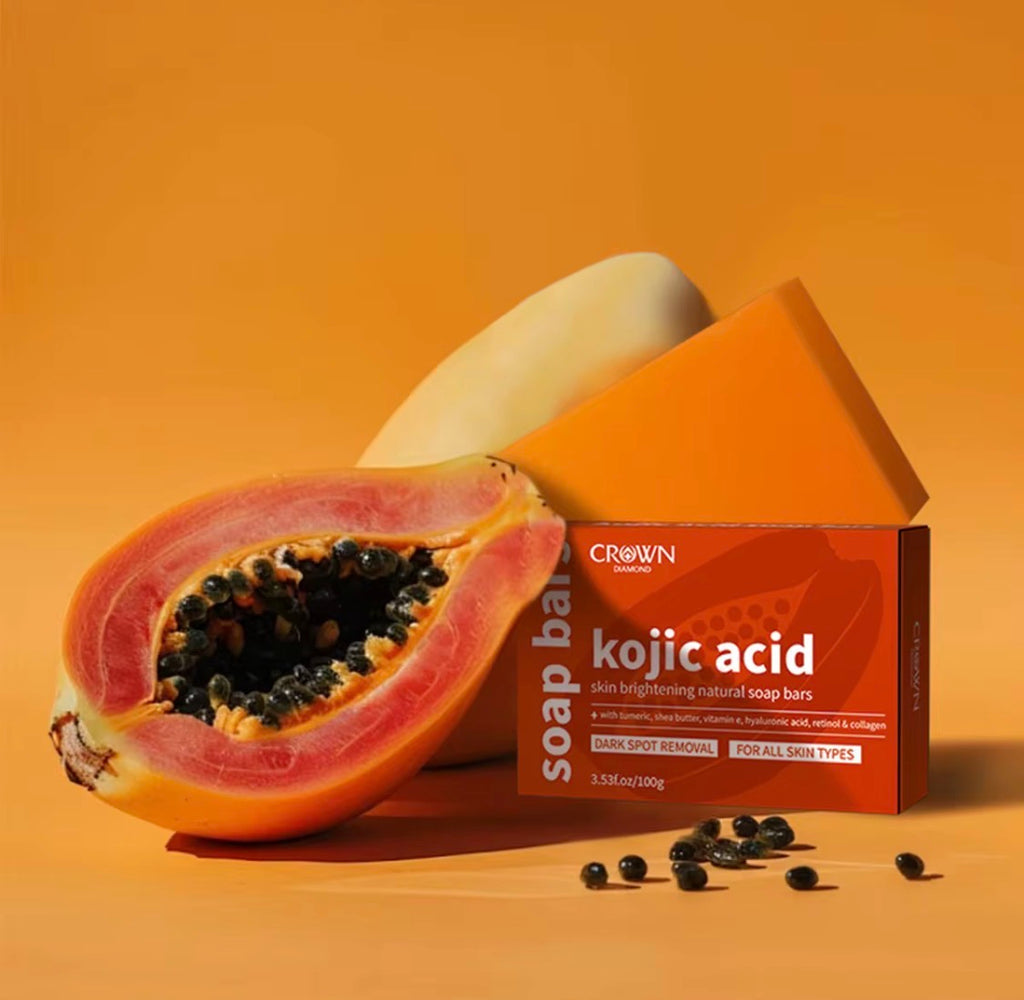Natural Organic Papaya & Kojic Acid Brightening Soap – Dark Spot Lightening • Exfoliating • Even Tone (120 g)