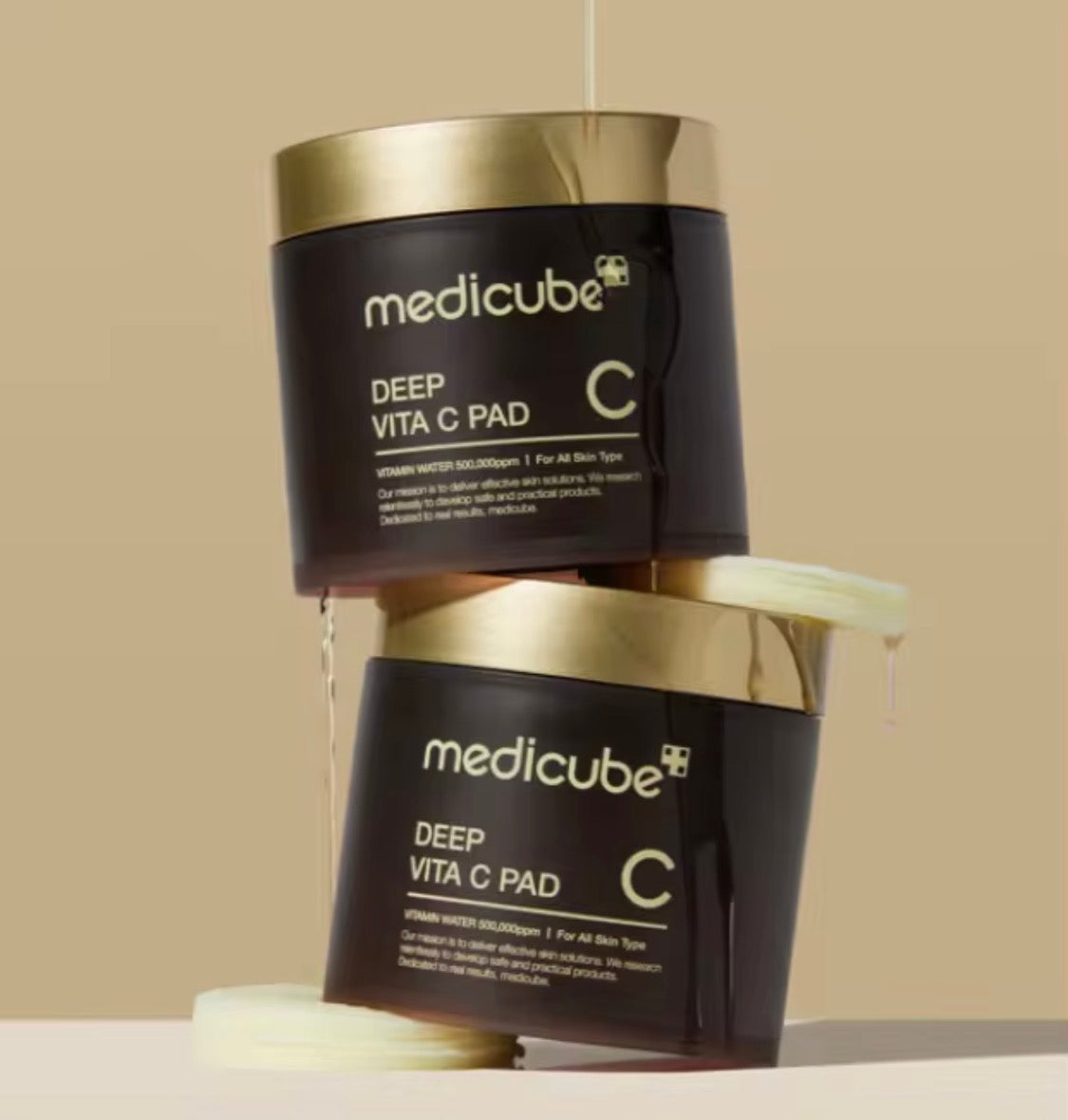 Medicube Deep Vita C Brightening Toner Pads – Korean Skincare (70 Pads)