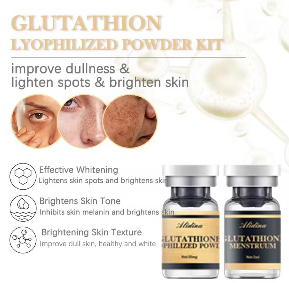 Glutathione Lyophilized Powder Glow Serum Kit