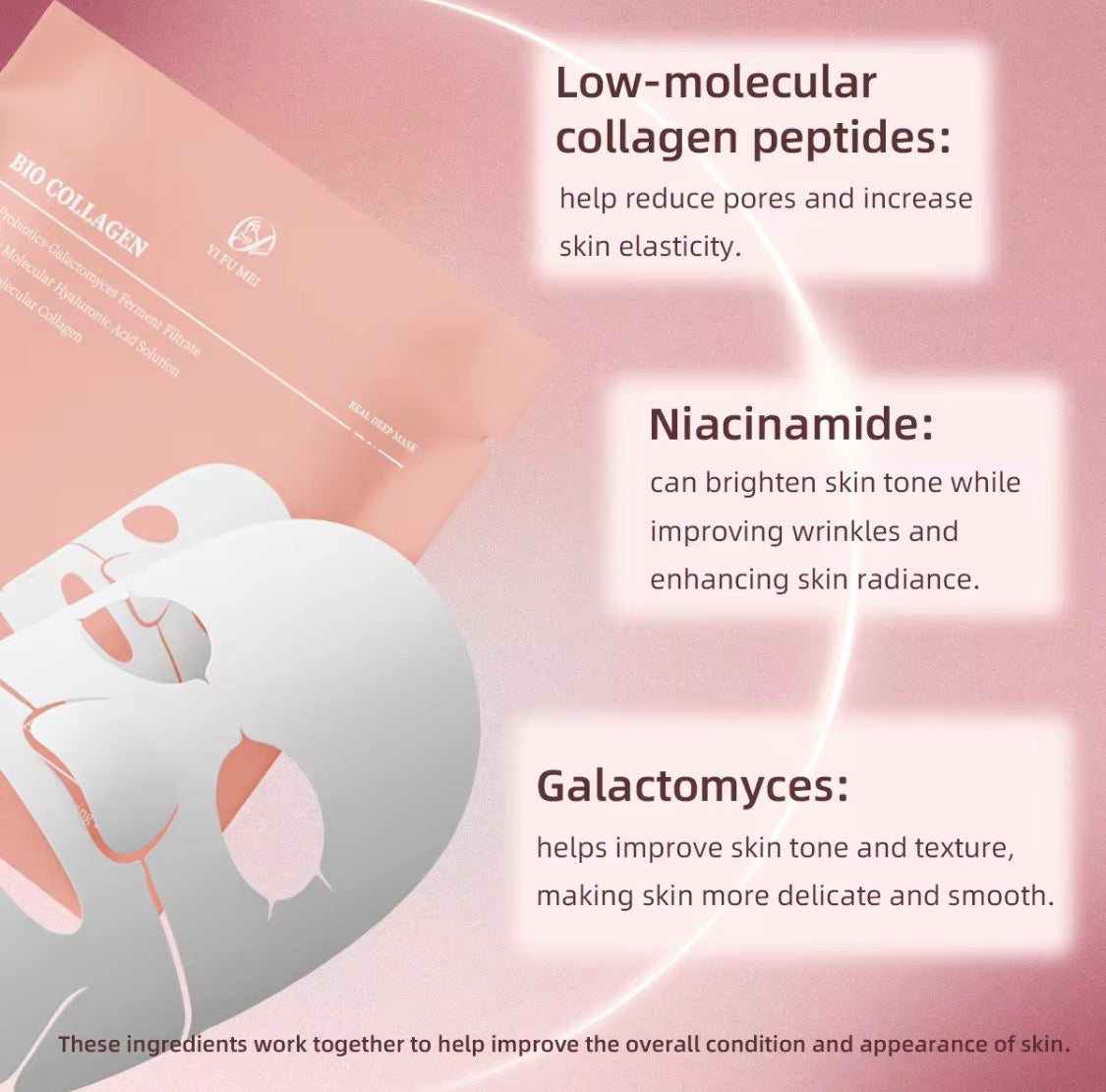 Hydrolyzed Collagen Korean Glass Skin Sheet Mask