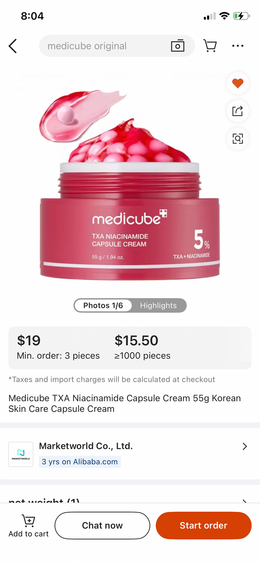 Medicube TXA Niacinamide Capsule Cream 5%