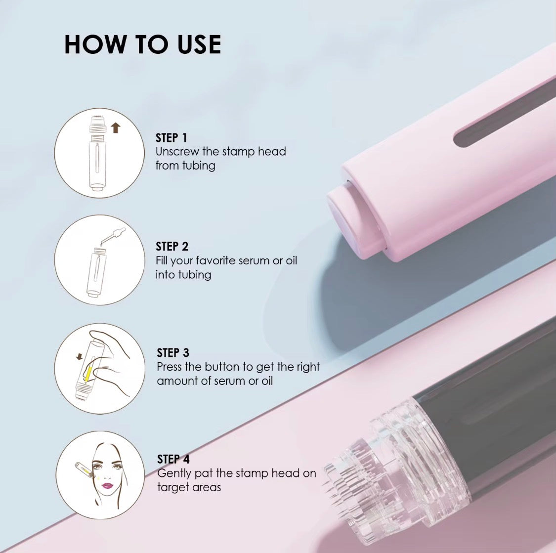 Multi‑Use Micro Infusion Serum Applicator Stamp