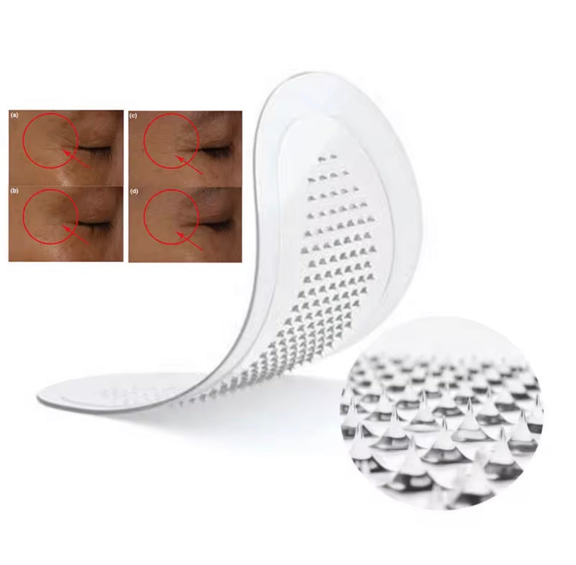 Hyaluronic Acid & Peptides Microneedle Eye & Face Patches – Micro-Crystal Anti-Wrinkle Treat