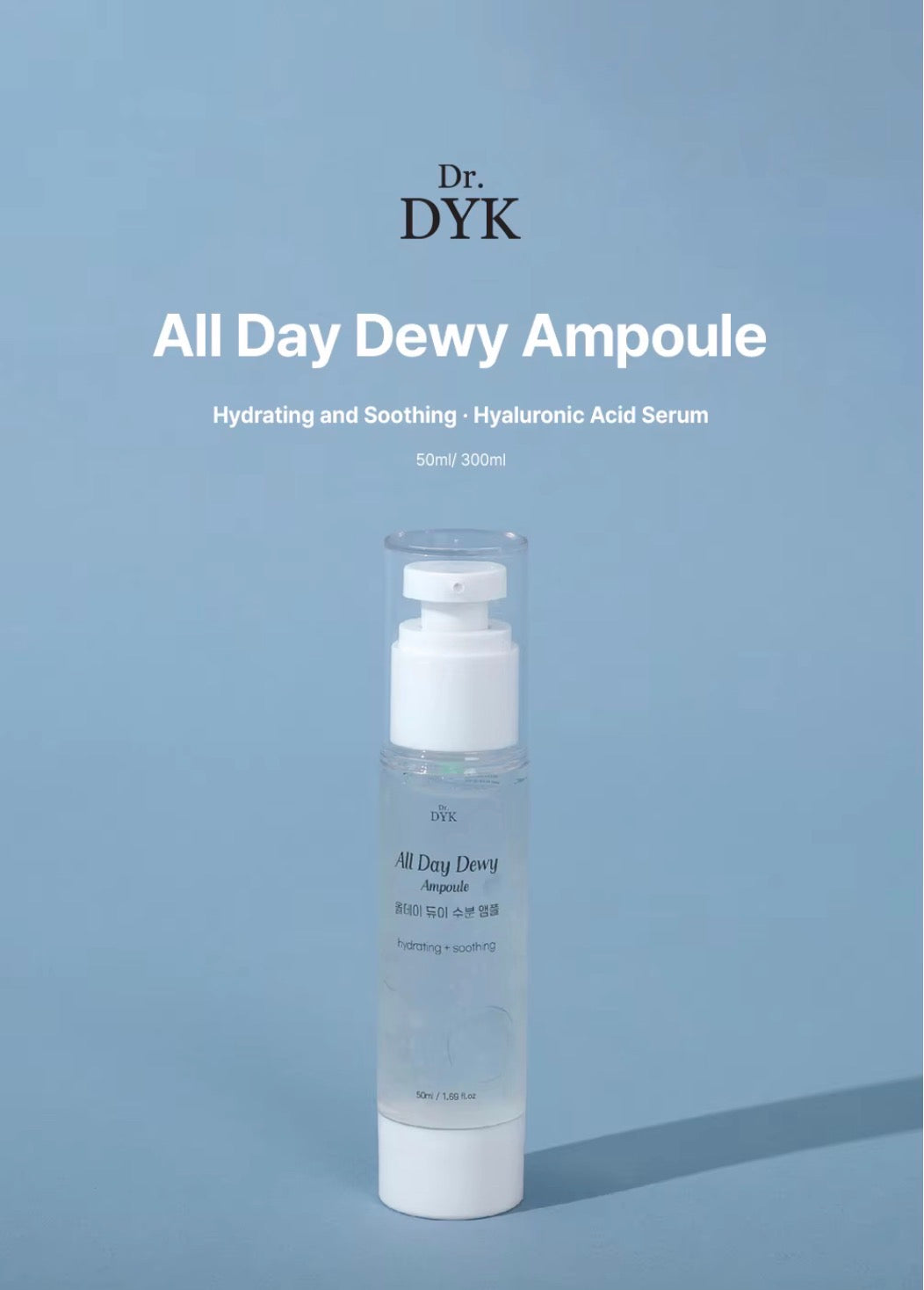 Hyaluronic Acid Serum 50ml – Korean All-Day Dewy Hydrating Ampoule for Dry Skin