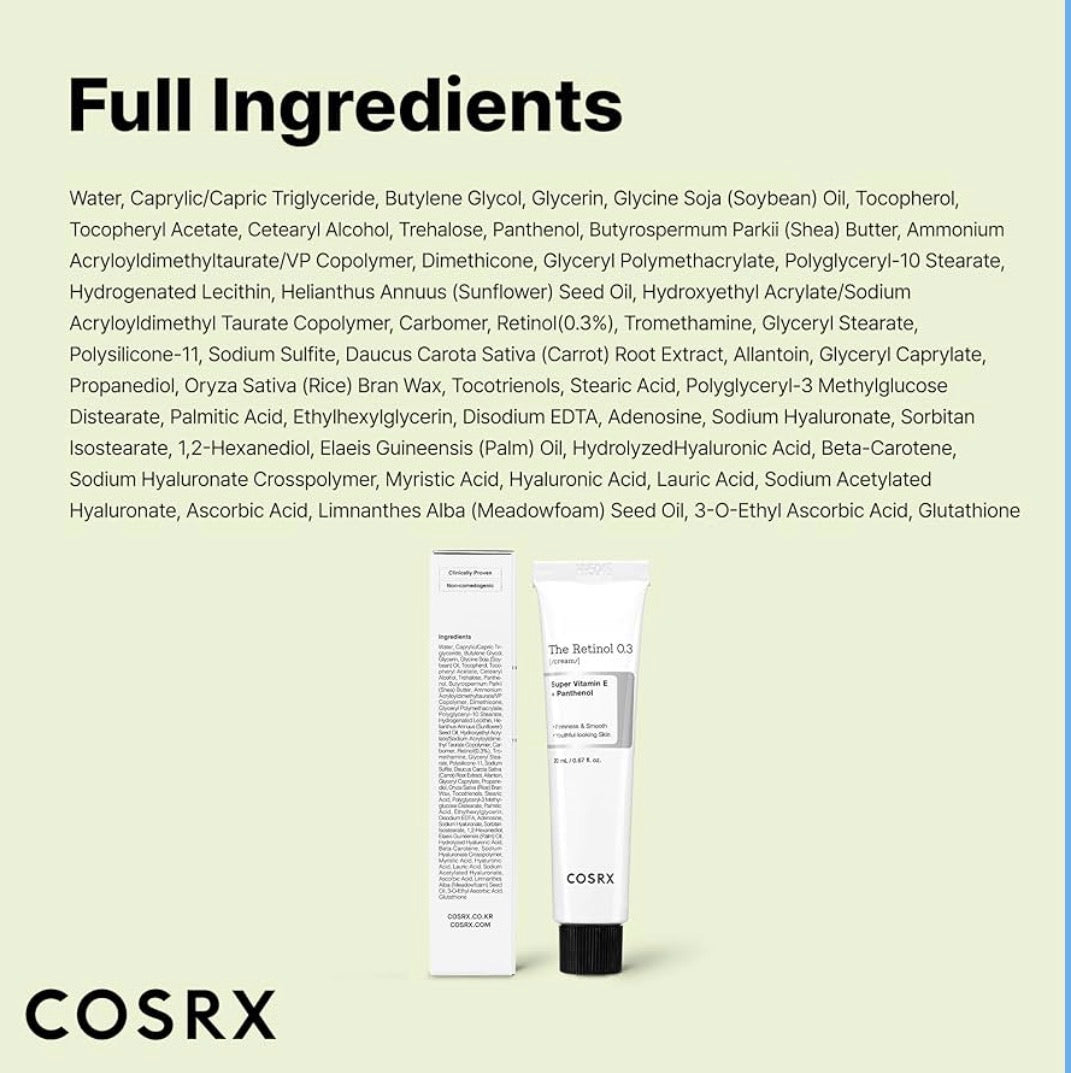 COSRX 0.3% PURE Retinol Cream