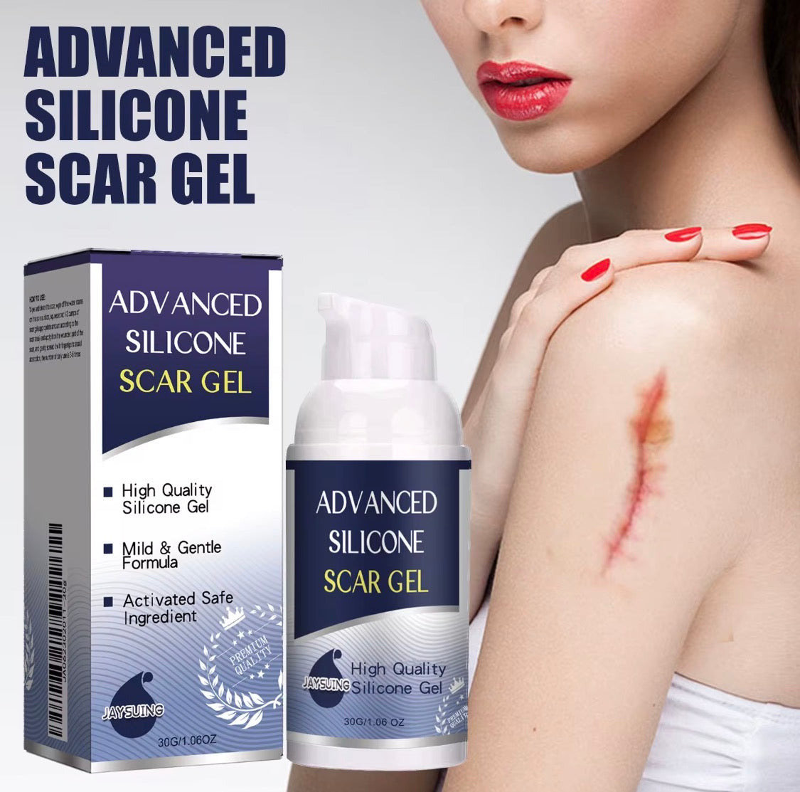 Medical-Grade Silicone Scar Gel for Keloids & Stretch Marks