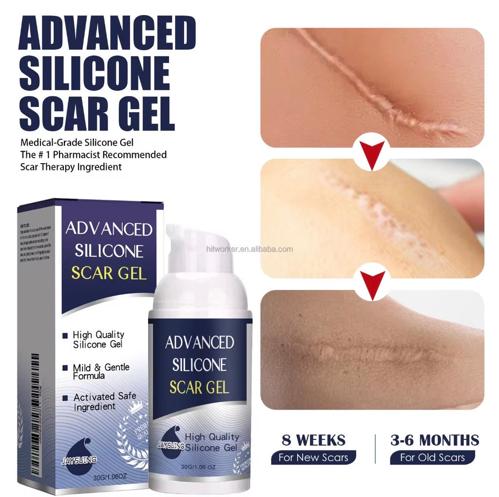 Medical‑Grade Silicone Scar Gel – Keloid, Hypertrophic Scar & Stretch Mark Smoothing Gel (30g)