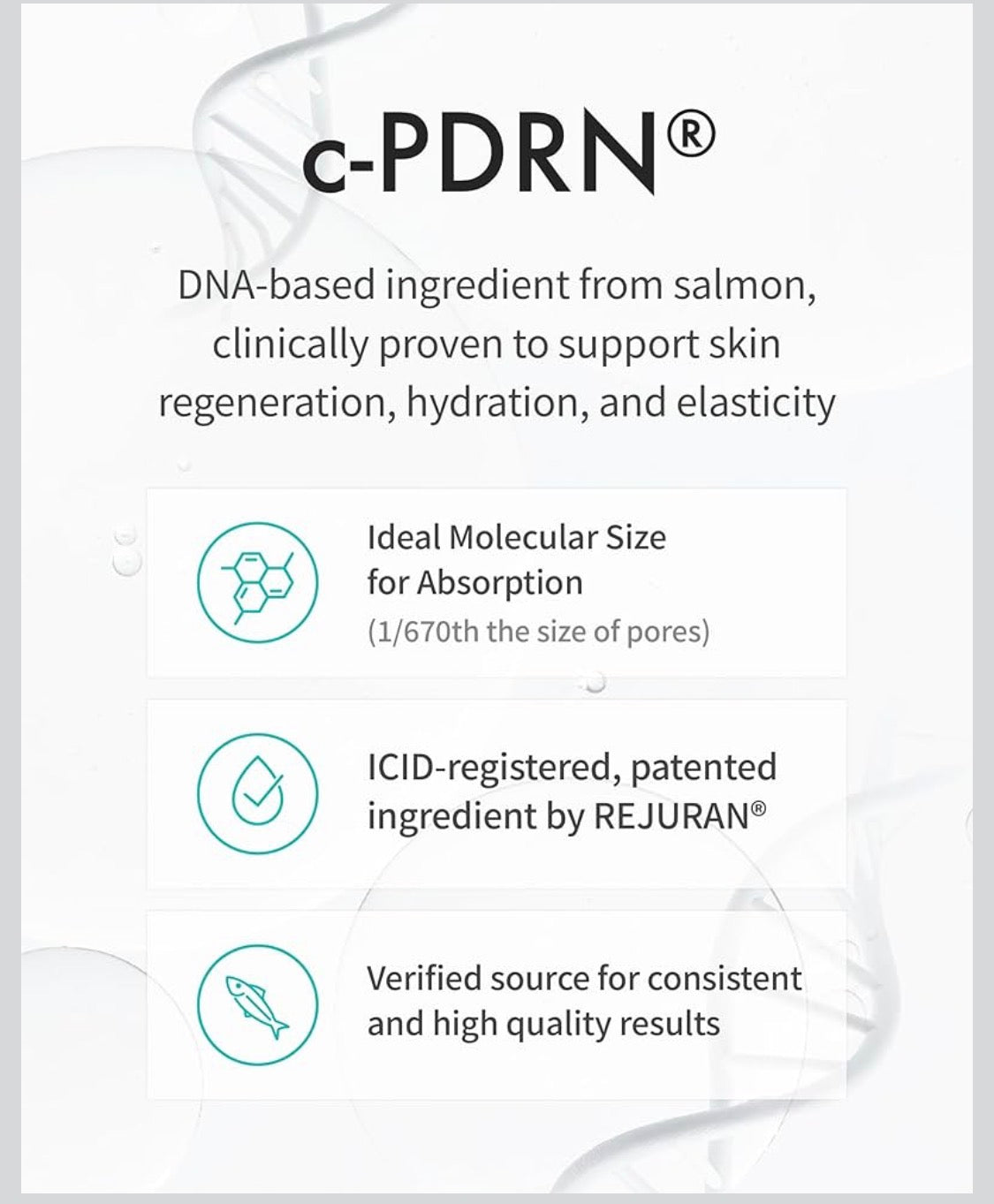 REJURAN® Turnover Ampoule, c‑PDRN® Original Salmon DNA PDRN - Face Serum for Rejuvenation, Firming, Hydration &amp; Youthful Glow